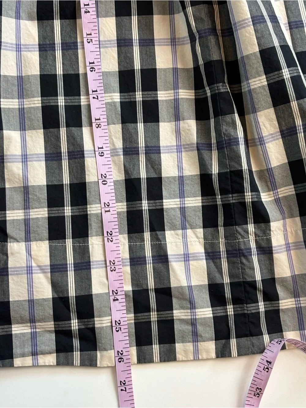 Bundle 2/$30! J. Crew Black and White Plaid Smocked Peasant Top